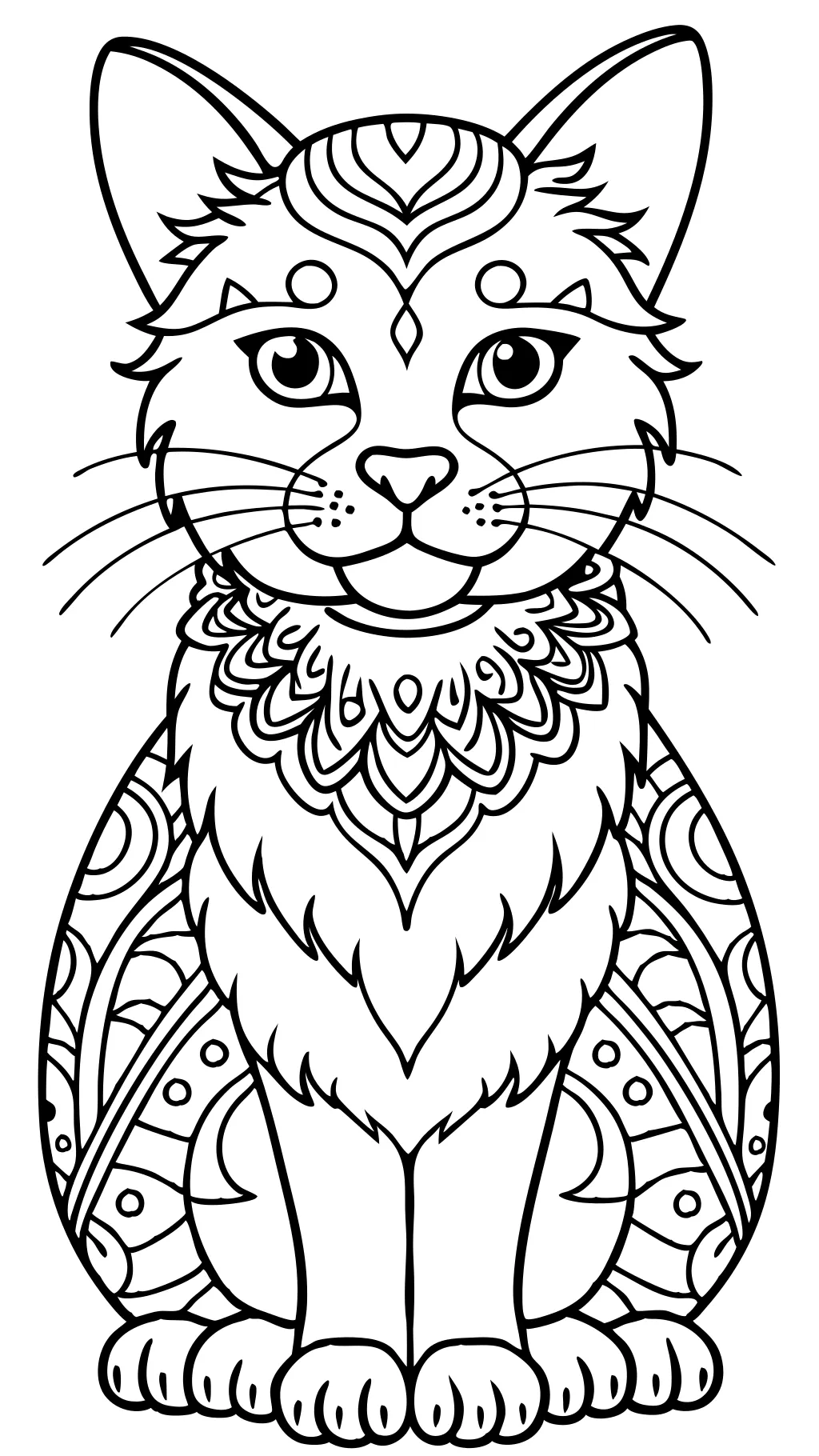 coloring pages of cats for adults